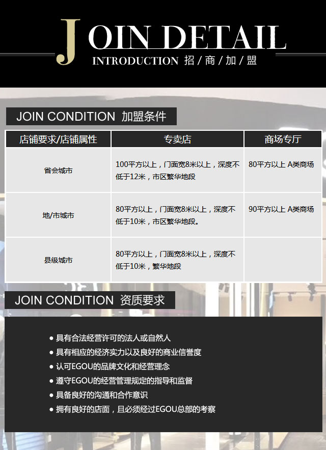 EGOU加盟优势