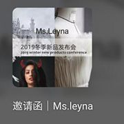 Ms.Leyna原创设计师品牌女装2019冬季新品发布会邀请函