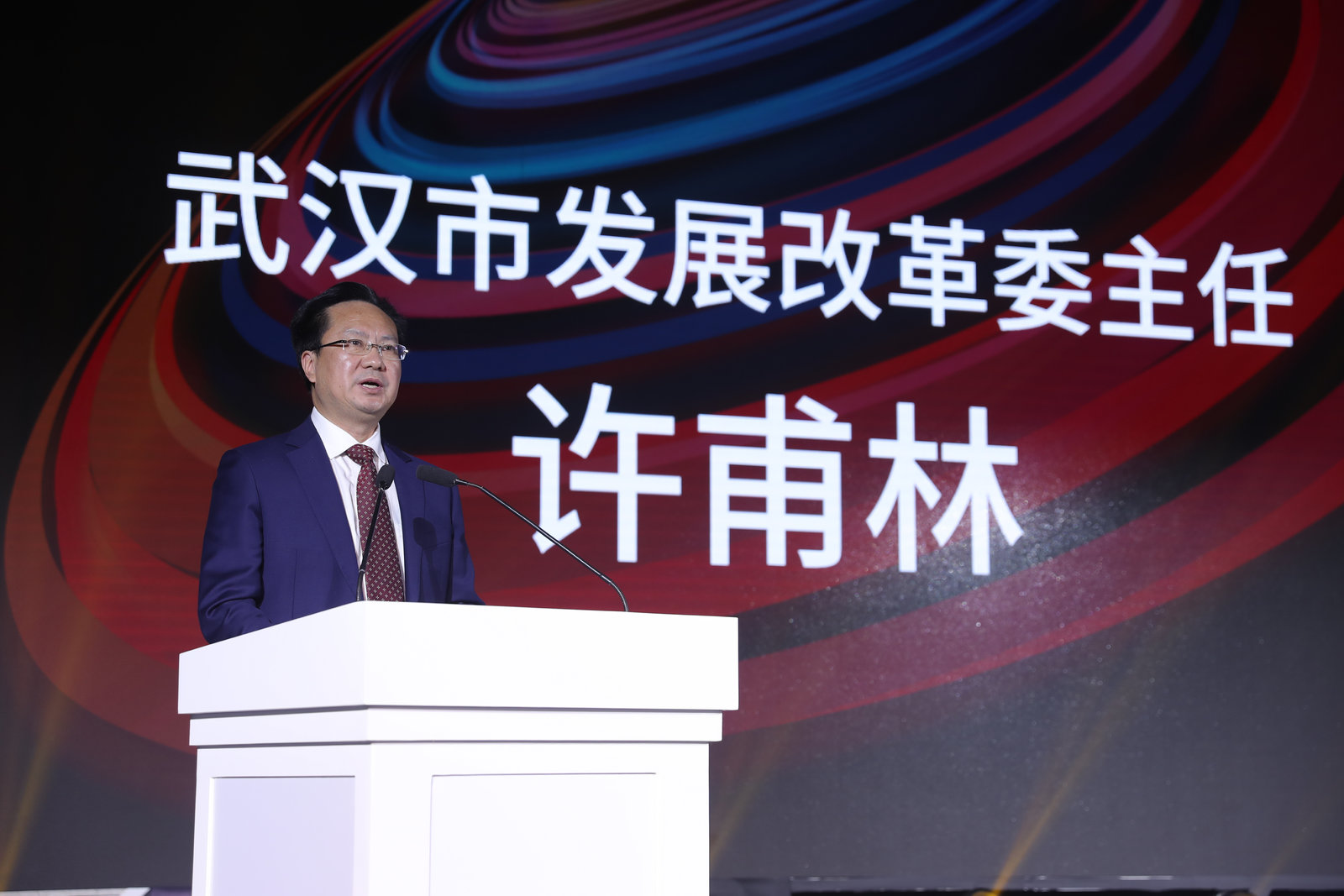 开幕式上,武汉市发展和改革委员会主任许甫林代表主办方致欢迎词.