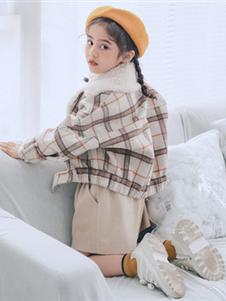 卡琪屋童装卡琪屋童装2019新款格子外套