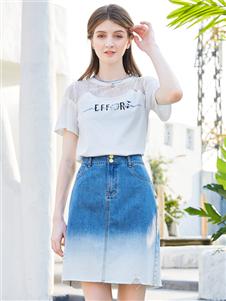 金蝶茜妮新款牛仔半裙