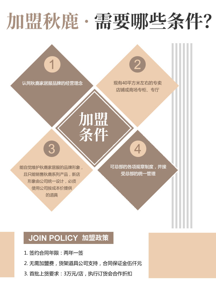 秋鹿加盟優勢